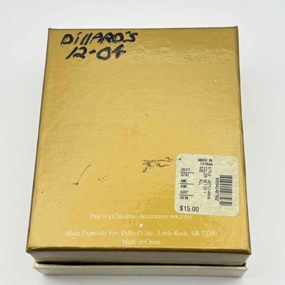 Dillards Handcrafted Pewter Crab Christmas Tree Ornament Red and Silver Tone - Picture 7 of 9